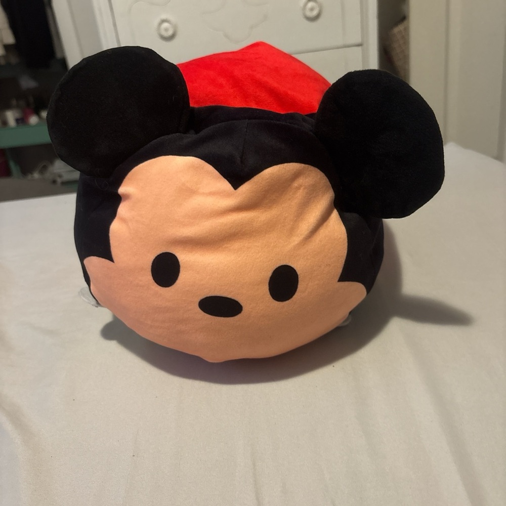 Disney Red Black Peach Mickey Plush